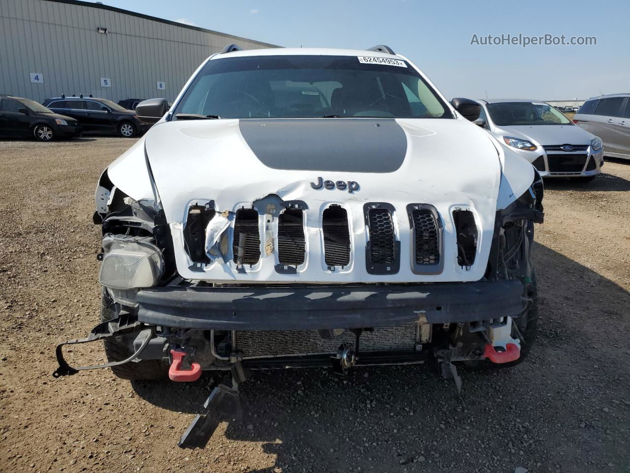 2014 Jeep Cherokee Trailhawk White vin: 1C4PJMBS8EW203143