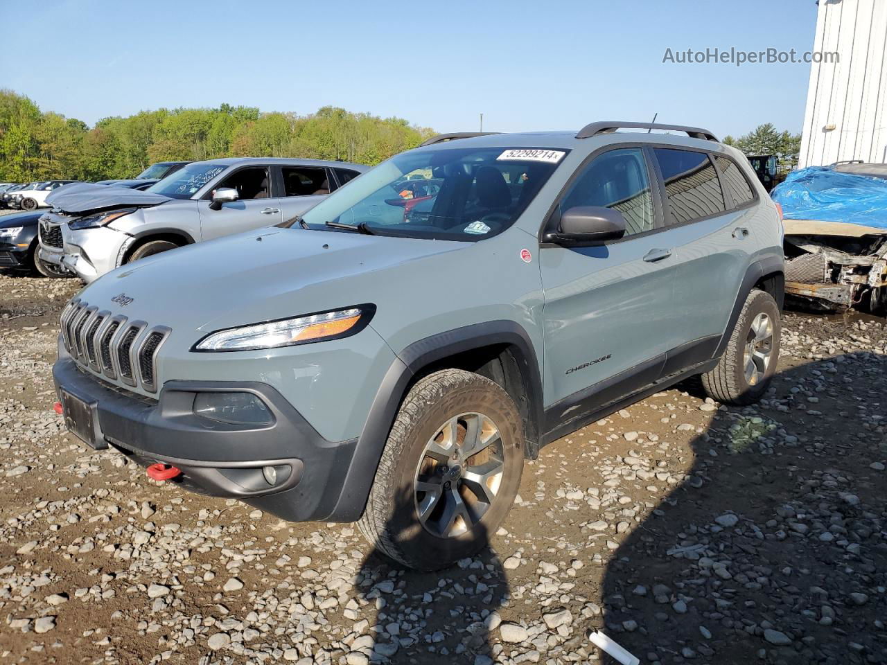 2014 Jeep Cherokee Trailhawk Teal vin: 1C4PJMBS8EW286279