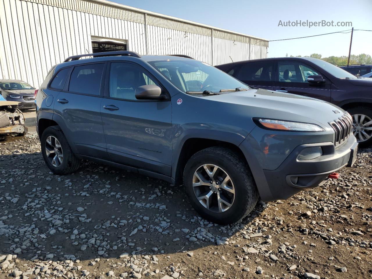 2014 Jeep Cherokee Trailhawk Teal vin: 1C4PJMBS8EW286279