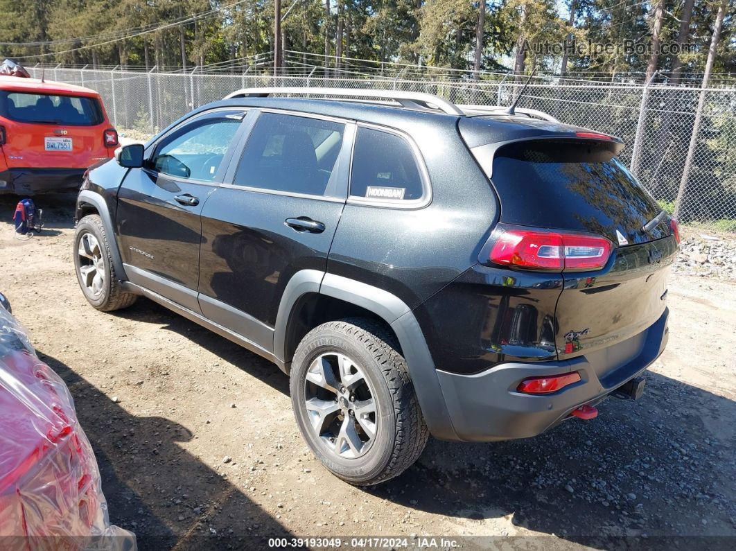 2015 Jeep Cherokee Trailhawk Black vin: 1C4PJMBS8FW513388