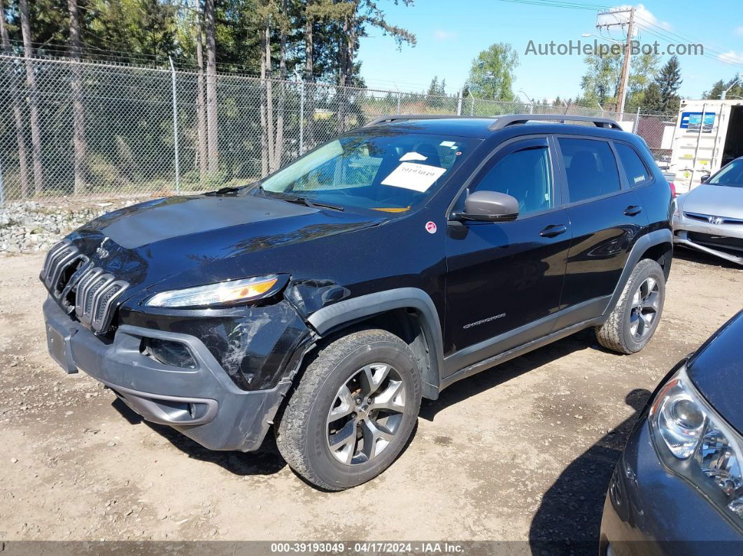 2015 Jeep Cherokee Trailhawk Black vin: 1C4PJMBS8FW513388