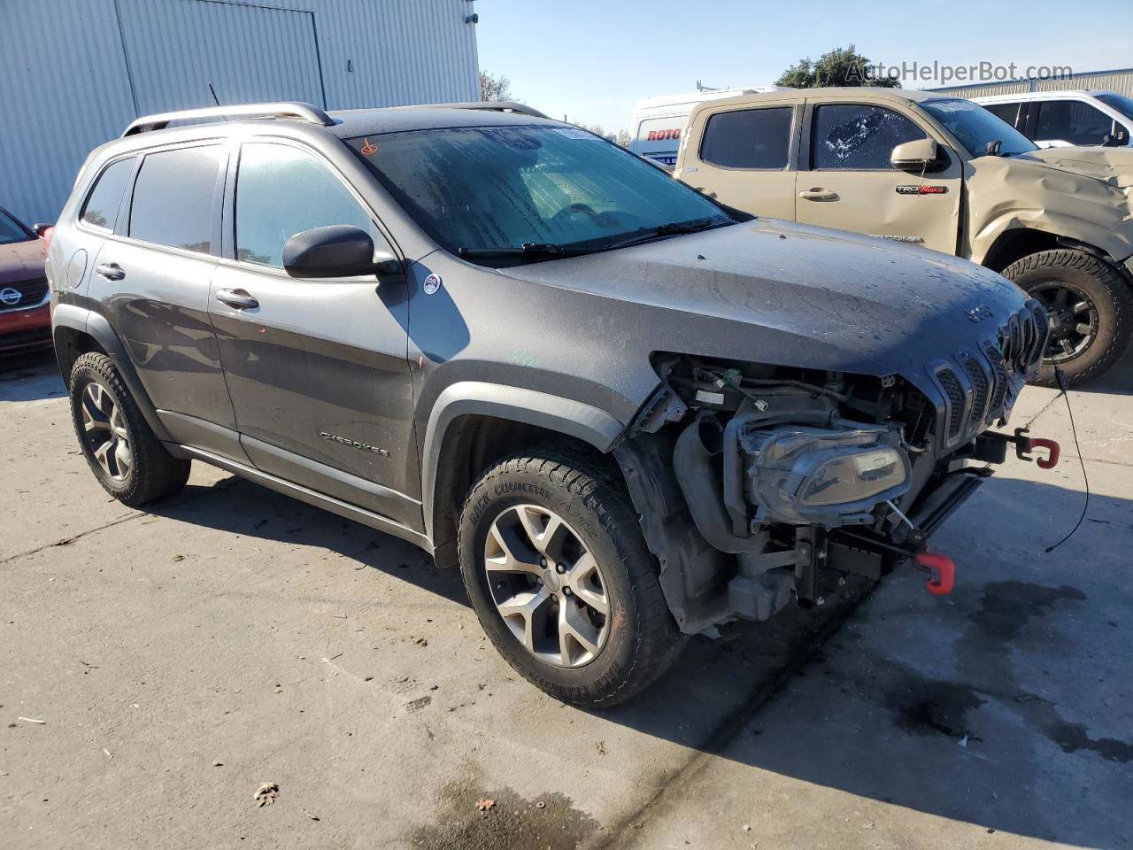 2015 Jeep Cherokee Trailhawk Charcoal vin: 1C4PJMBS8FW524844