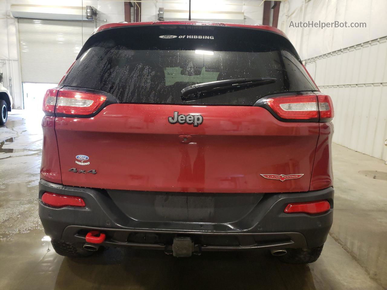 2015 Jeep Cherokee Trailhawk Red vin: 1C4PJMBS8FW661945