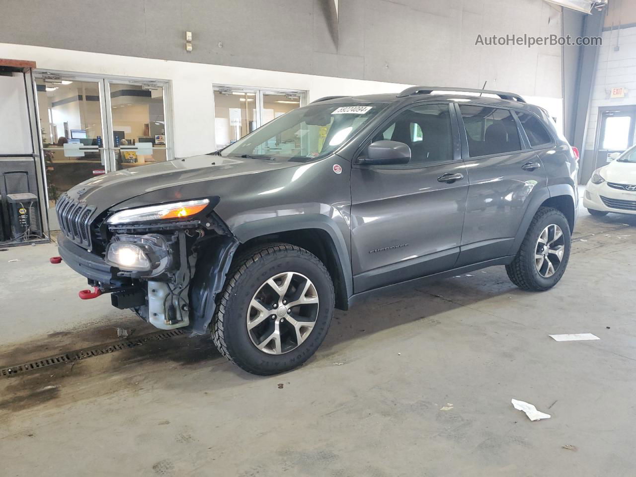 2015 Jeep Cherokee Trailhawk Charcoal vin: 1C4PJMBS8FW680687