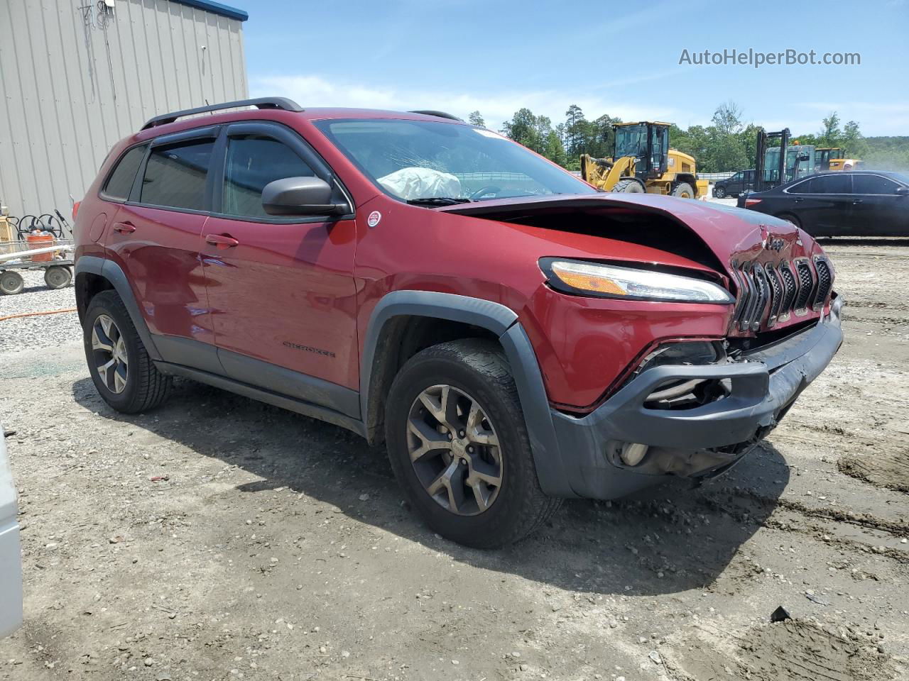 2015 Jeep Cherokee Trailhawk Red vin: 1C4PJMBS8FW778523