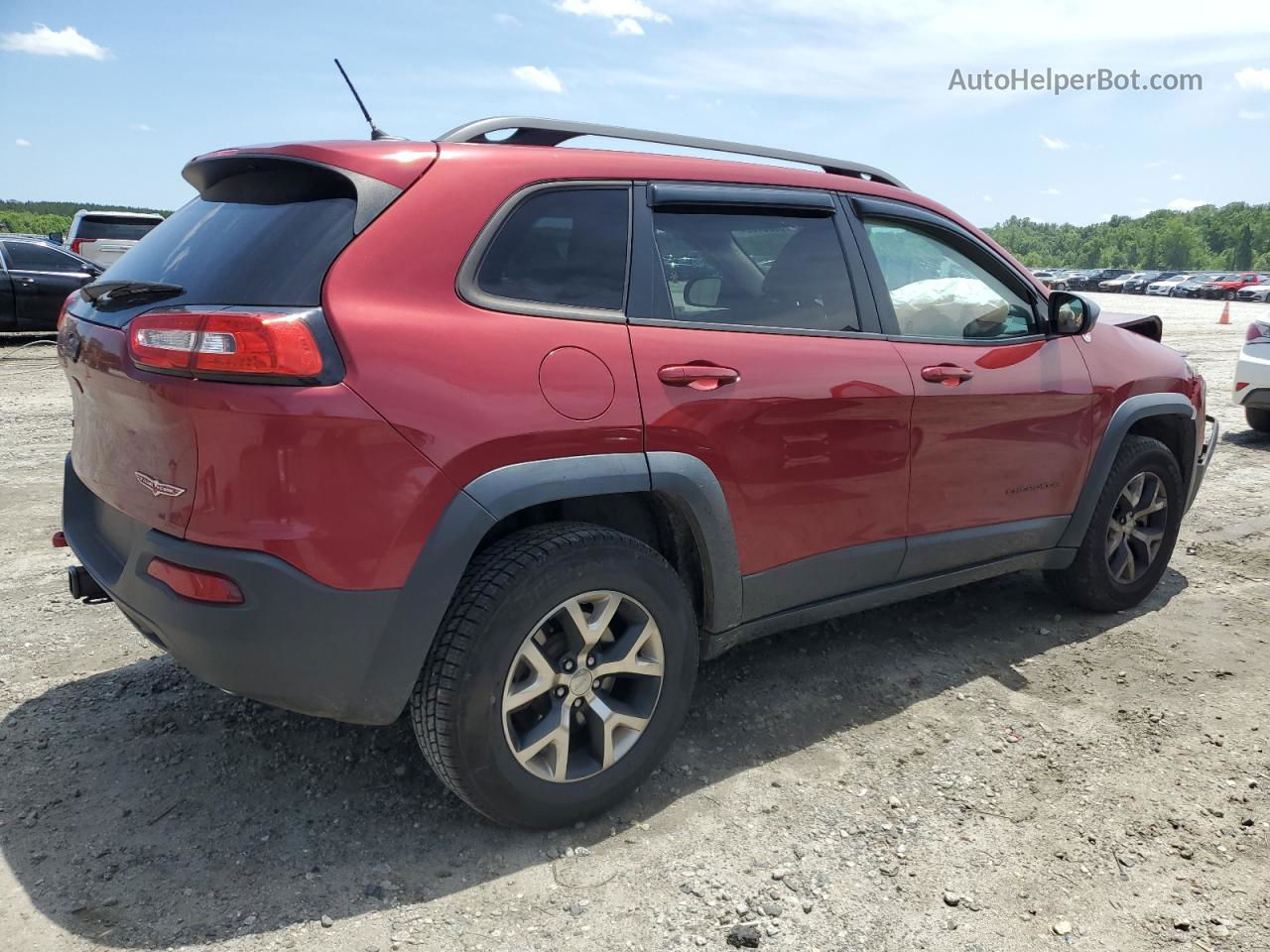 2015 Jeep Cherokee Trailhawk Red vin: 1C4PJMBS8FW778523