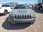 2014 Jeep Cherokee Trailhawk Blue vin: 1C4PJMBS9EW189334