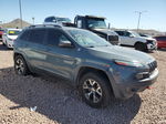 2014 Jeep Cherokee Trailhawk Blue vin: 1C4PJMBS9EW189334