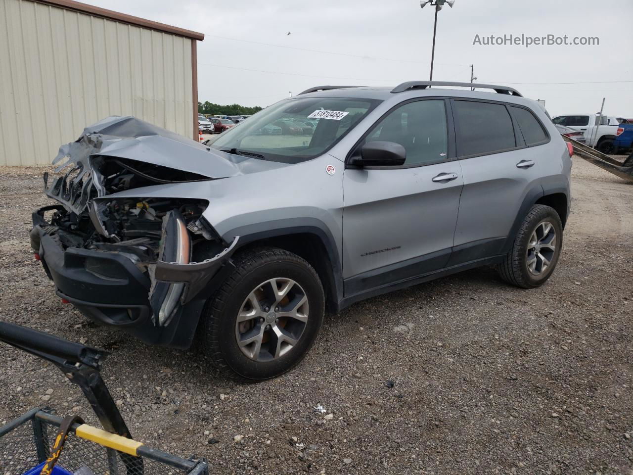 2014 Jeep Cherokee Trailhawk Silver vin: 1C4PJMBS9EW236832