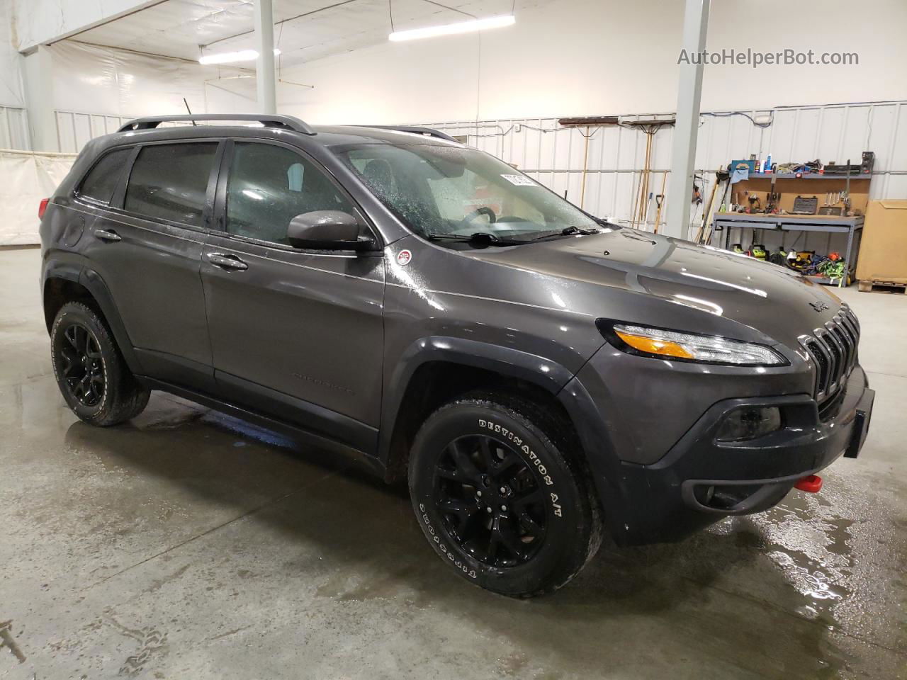 2015 Jeep Cherokee Trailhawk Charcoal vin: 1C4PJMBS9FW600684