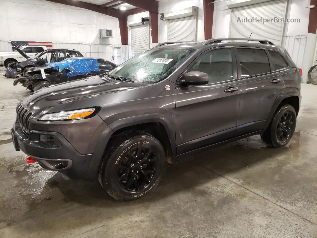 2015 Jeep Cherokee Trailhawk Charcoal vin: 1C4PJMBS9FW600684