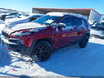 2015 Jeep Cherokee Trailhawk Burgundy vin: 1C4PJMBS9FW654759