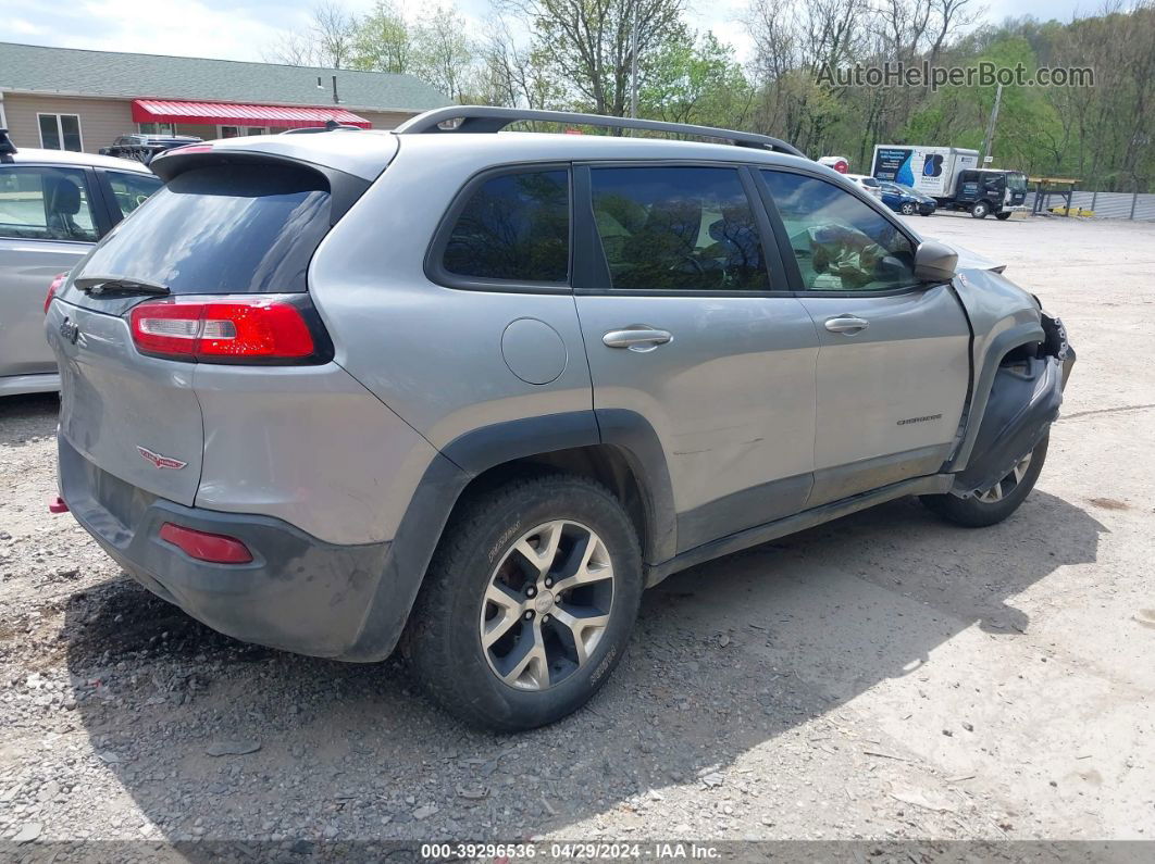 2015 Jeep Cherokee Trailhawk Silver vin: 1C4PJMBS9FW676616