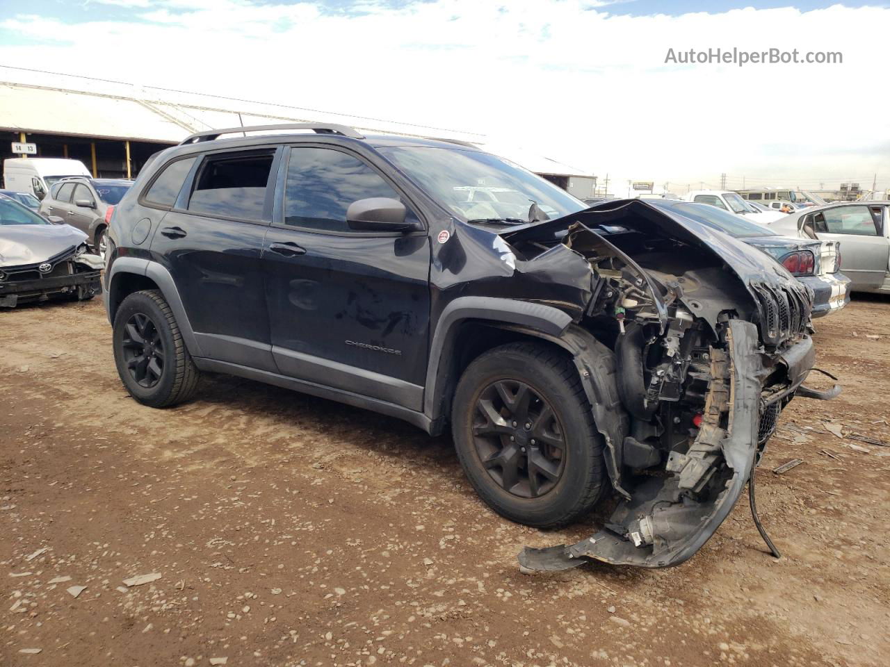 2016 Jeep Cherokee Trailhawk Black vin: 1C4PJMBS9GW375734