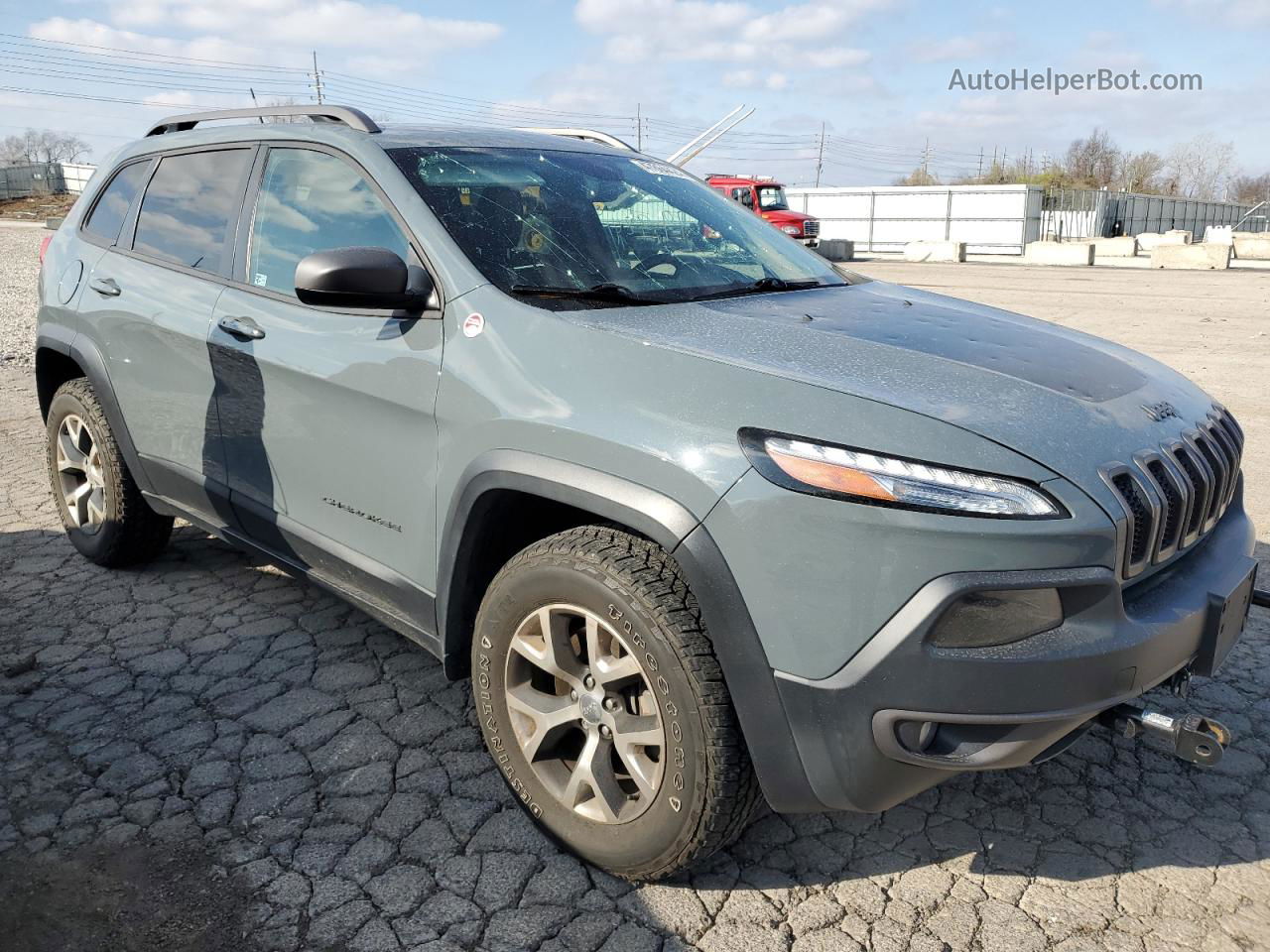 2014 Jeep Cherokee Trailhawk Gray vin: 1C4PJMBSXEW189293