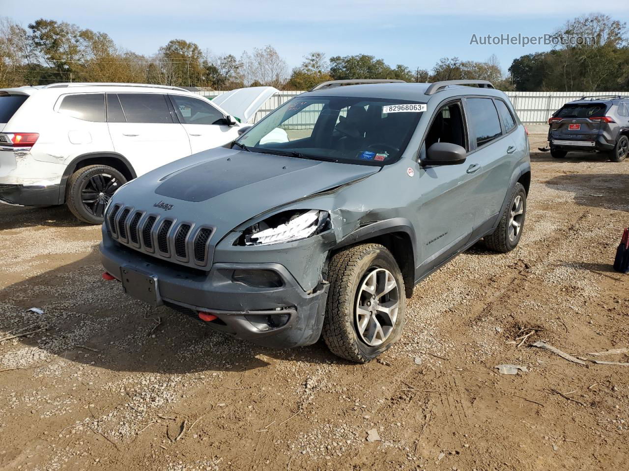 2014 Jeep Cherokee Trailhawk Серый vin: 1C4PJMBSXEW210255