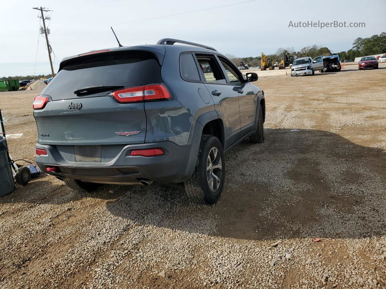 2014 Jeep Cherokee Trailhawk Gray vin: 1C4PJMBSXEW210255