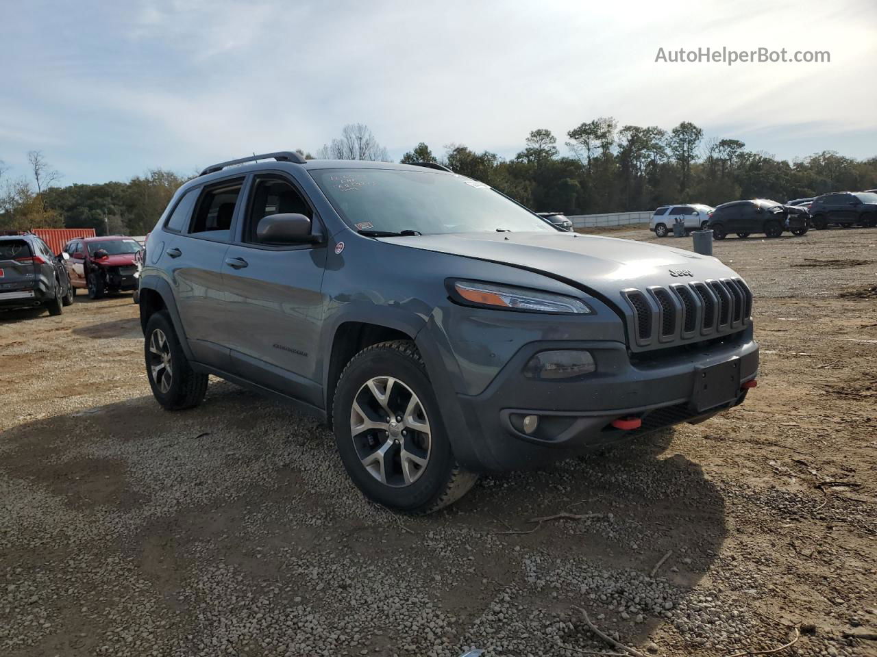 2014 Jeep Cherokee Trailhawk Gray vin: 1C4PJMBSXEW210255