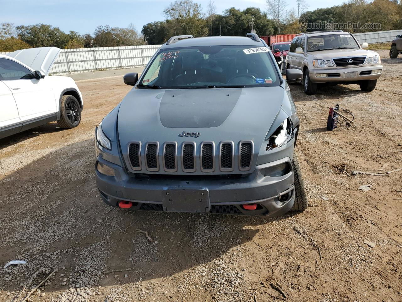 2014 Jeep Cherokee Trailhawk Gray vin: 1C4PJMBSXEW210255