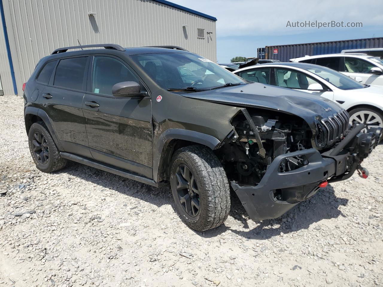 2014 Jeep Cherokee Trailhawk Green vin: 1C4PJMBSXEW310033