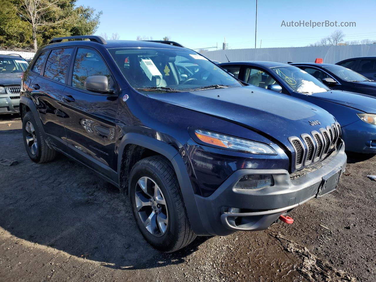 2015 Jeep Cherokee Trailhawk Синий vin: 1C4PJMBSXFW515725