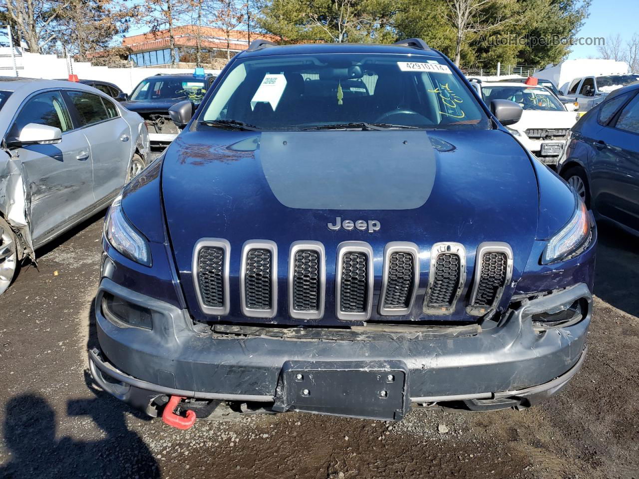 2015 Jeep Cherokee Trailhawk Blue vin: 1C4PJMBSXFW515725