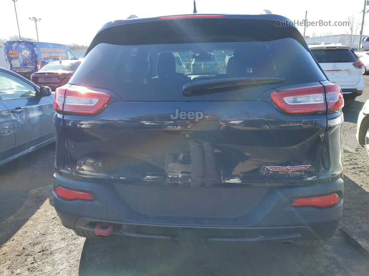 2015 Jeep Cherokee Trailhawk Синий vin: 1C4PJMBSXFW515725