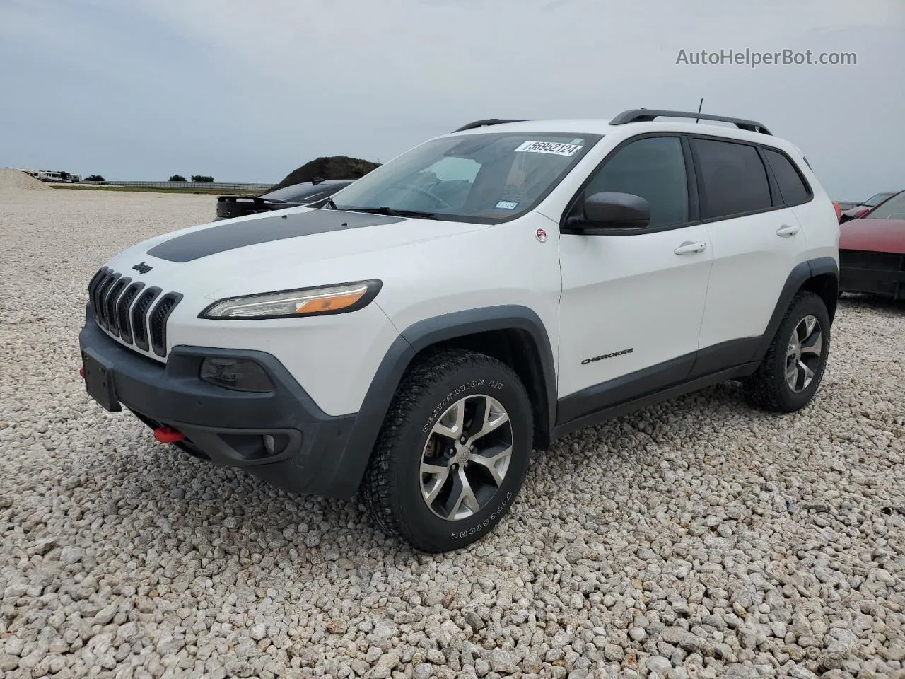 2016 Jeep Cherokee Trailhawk White vin: 1C4PJMBSXGW111003