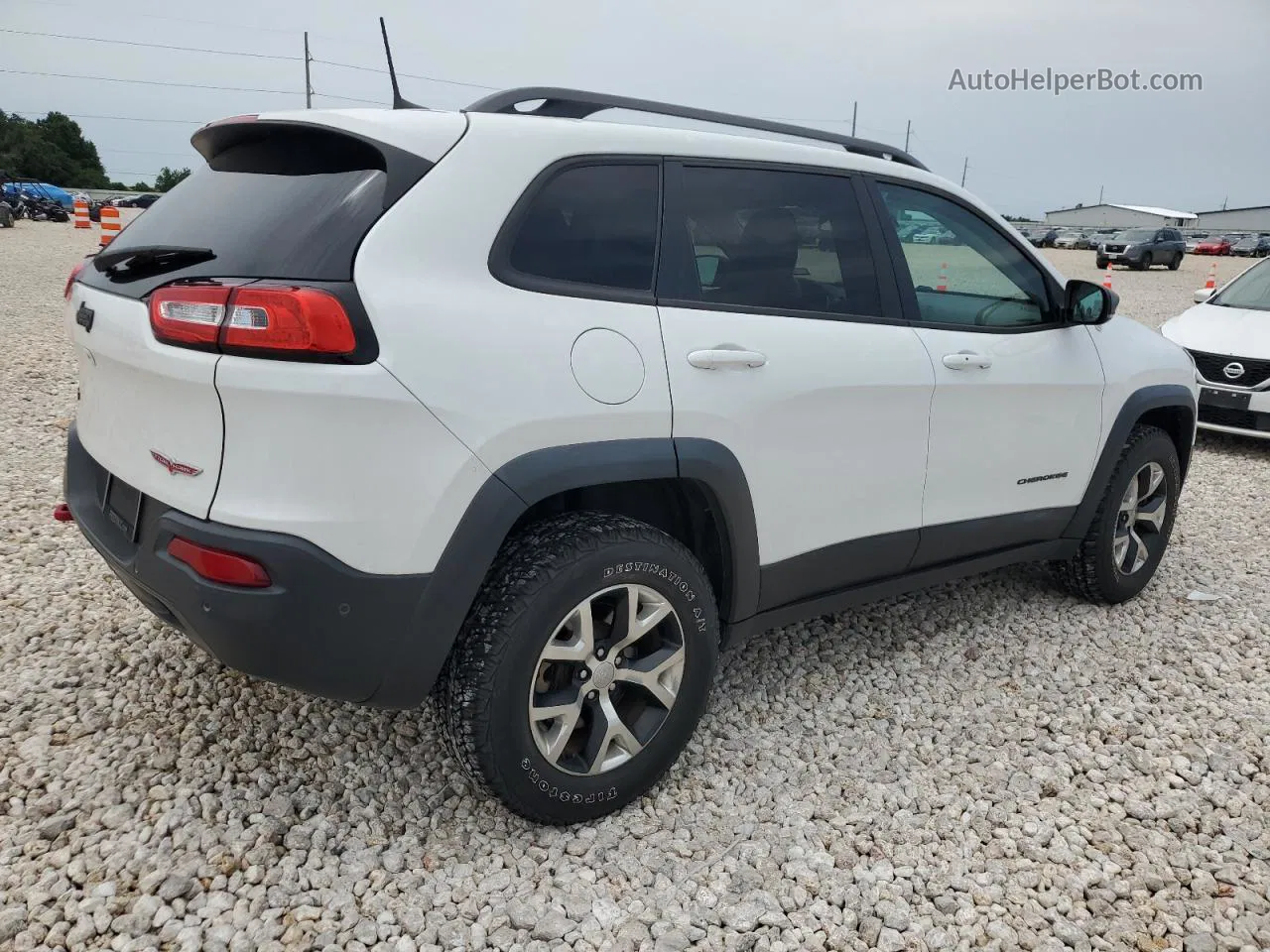 2016 Jeep Cherokee Trailhawk White vin: 1C4PJMBSXGW111003