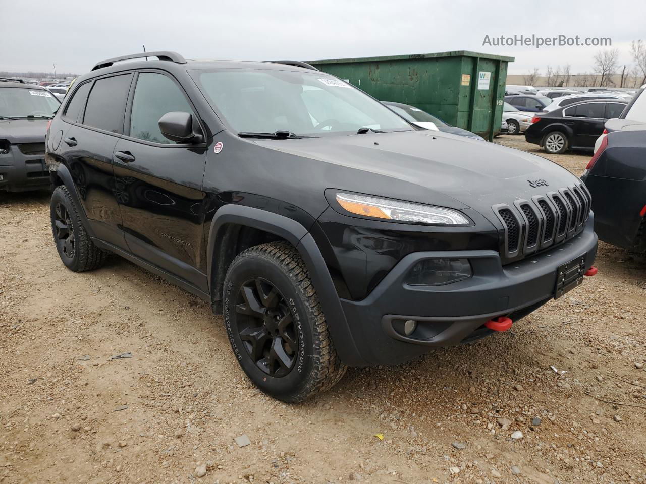 2016 Jeep Cherokee Trailhawk Black vin: 1C4PJMBSXGW192505