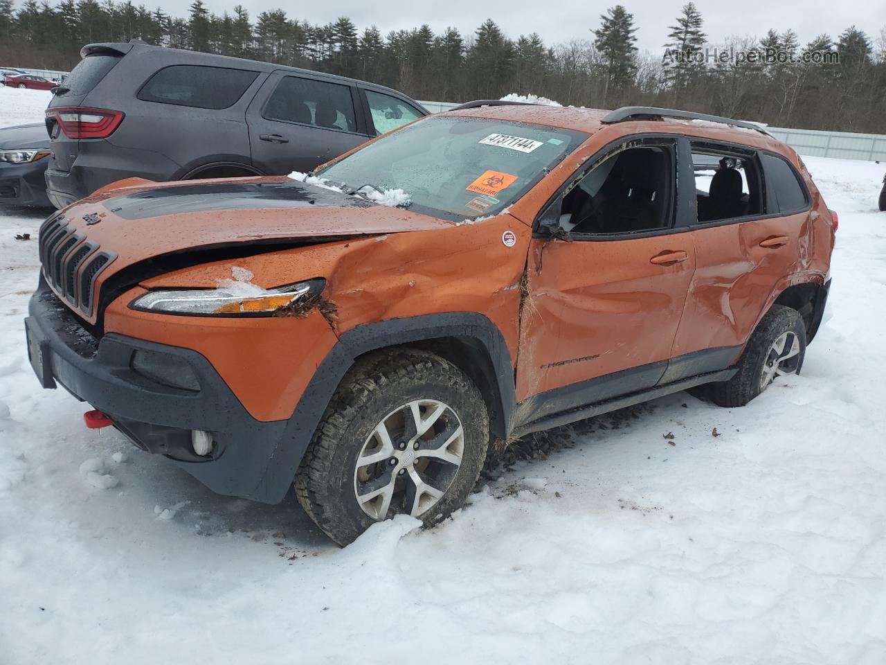 2016 Jeep Cherokee Trailhawk Orange vin: 1C4PJMBSXGW227625