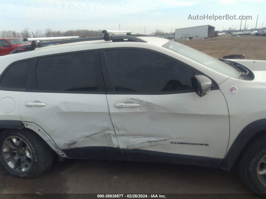 2019 Jeep Cherokee Trailhawk 4x4 White vin: 1C4PJMBX0KD102035