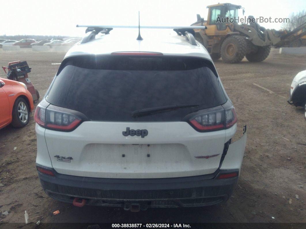 2019 Jeep Cherokee Trailhawk 4x4 White vin: 1C4PJMBX0KD102035