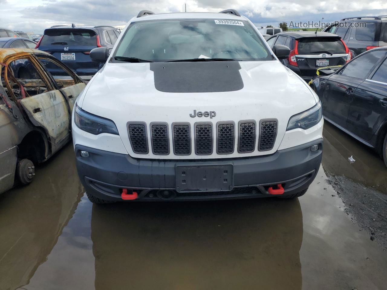 2021 Jeep Cherokee Trailhawk White vin: 1C4PJMBX1MD115928