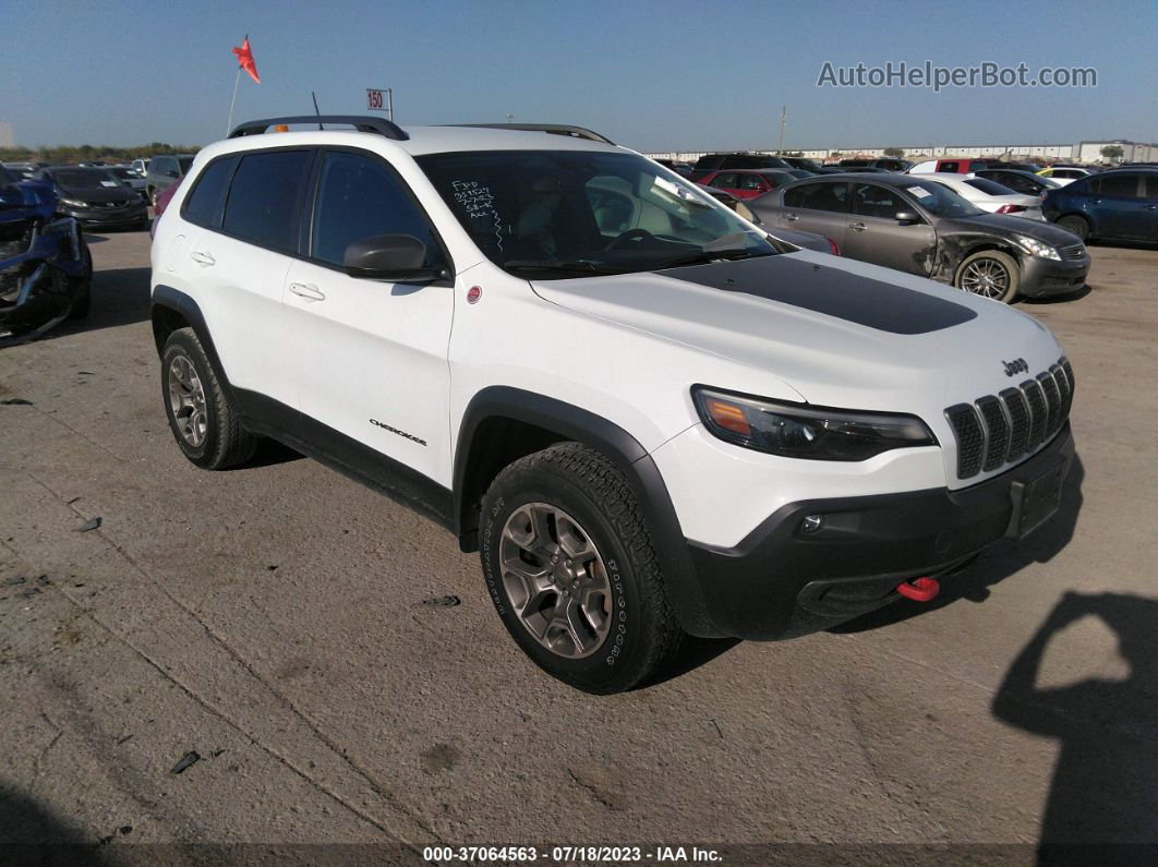 2021 Jeep Cherokee Trailhawk White vin: 1C4PJMBX1MD124029