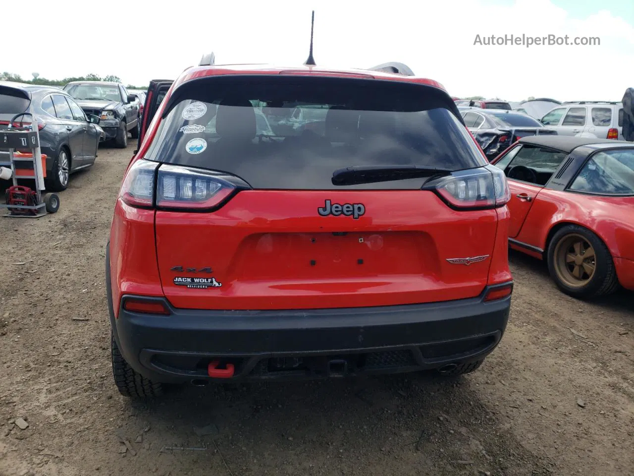 2019 Jeep Cherokee Trailhawk Red vin: 1C4PJMBX3KD200184