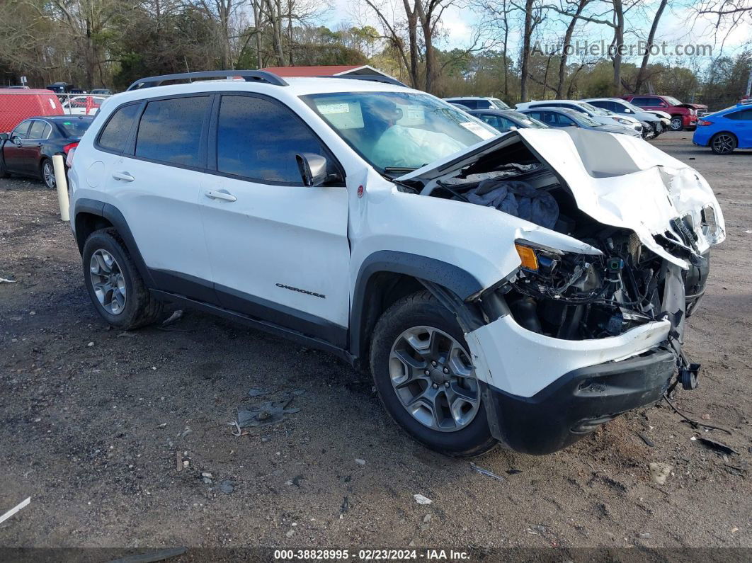 2019 Jeep Cherokee Trailhawk 4x4 White vin: 1C4PJMBX3KD298567