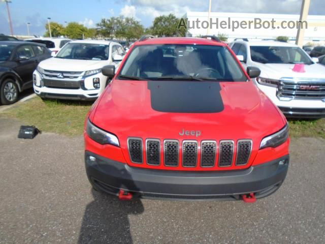 2019 Jeep Cherokee Trailhawk Red vin: 1C4PJMBX3KD303377