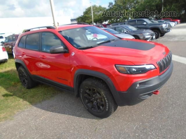 2019 Jeep Cherokee Trailhawk Red vin: 1C4PJMBX3KD303377