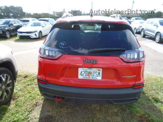 2019 Jeep Cherokee Trailhawk Red vin: 1C4PJMBX3KD303377