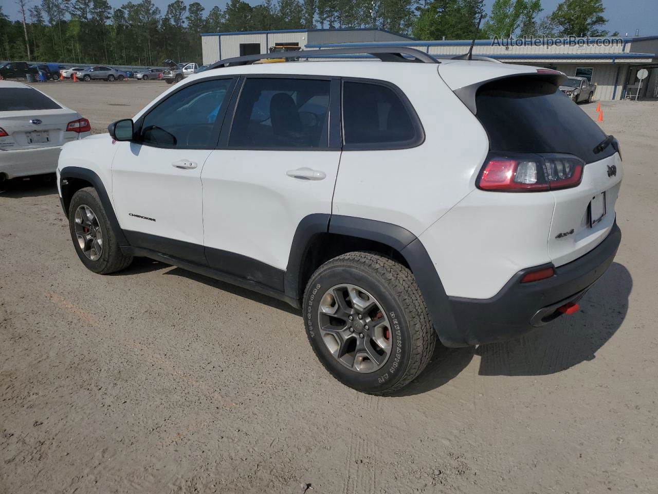 2019 Jeep Cherokee Trailhawk White vin: 1C4PJMBX3KD306991