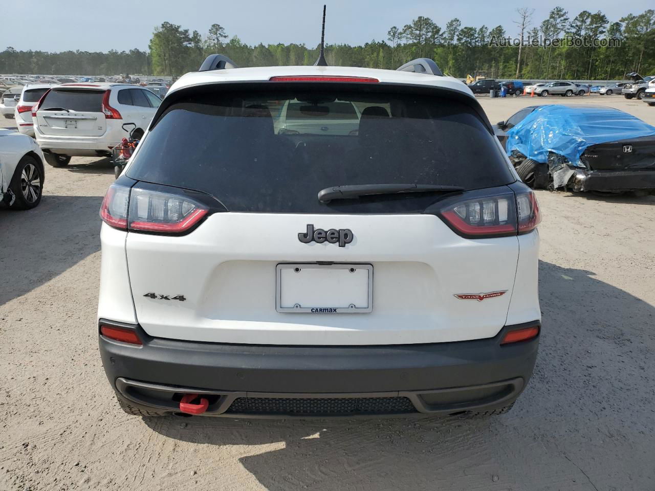 2019 Jeep Cherokee Trailhawk White vin: 1C4PJMBX3KD306991