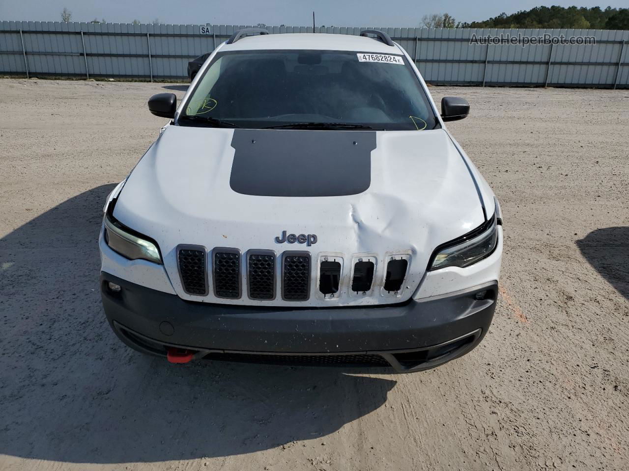 2019 Jeep Cherokee Trailhawk White vin: 1C4PJMBX3KD306991