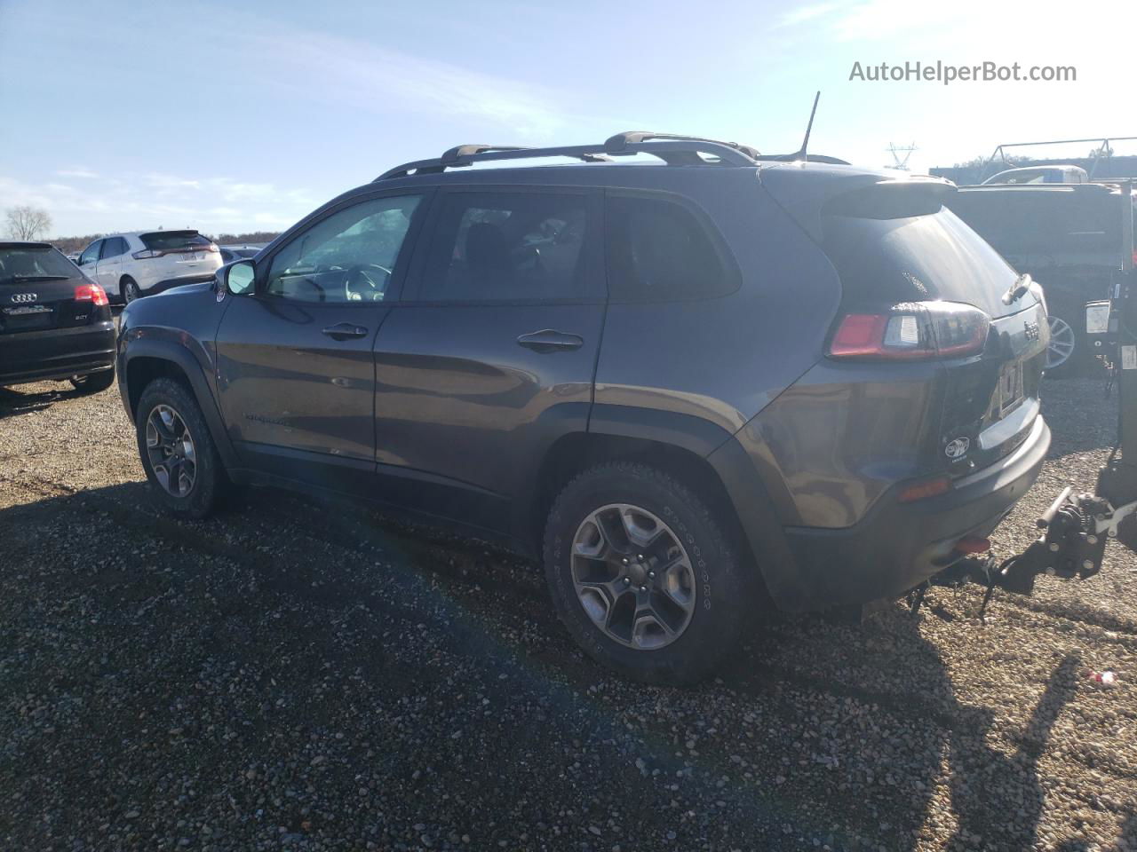 2019 Jeep Cherokee Trailhawk Gray vin: 1C4PJMBX3KD350697