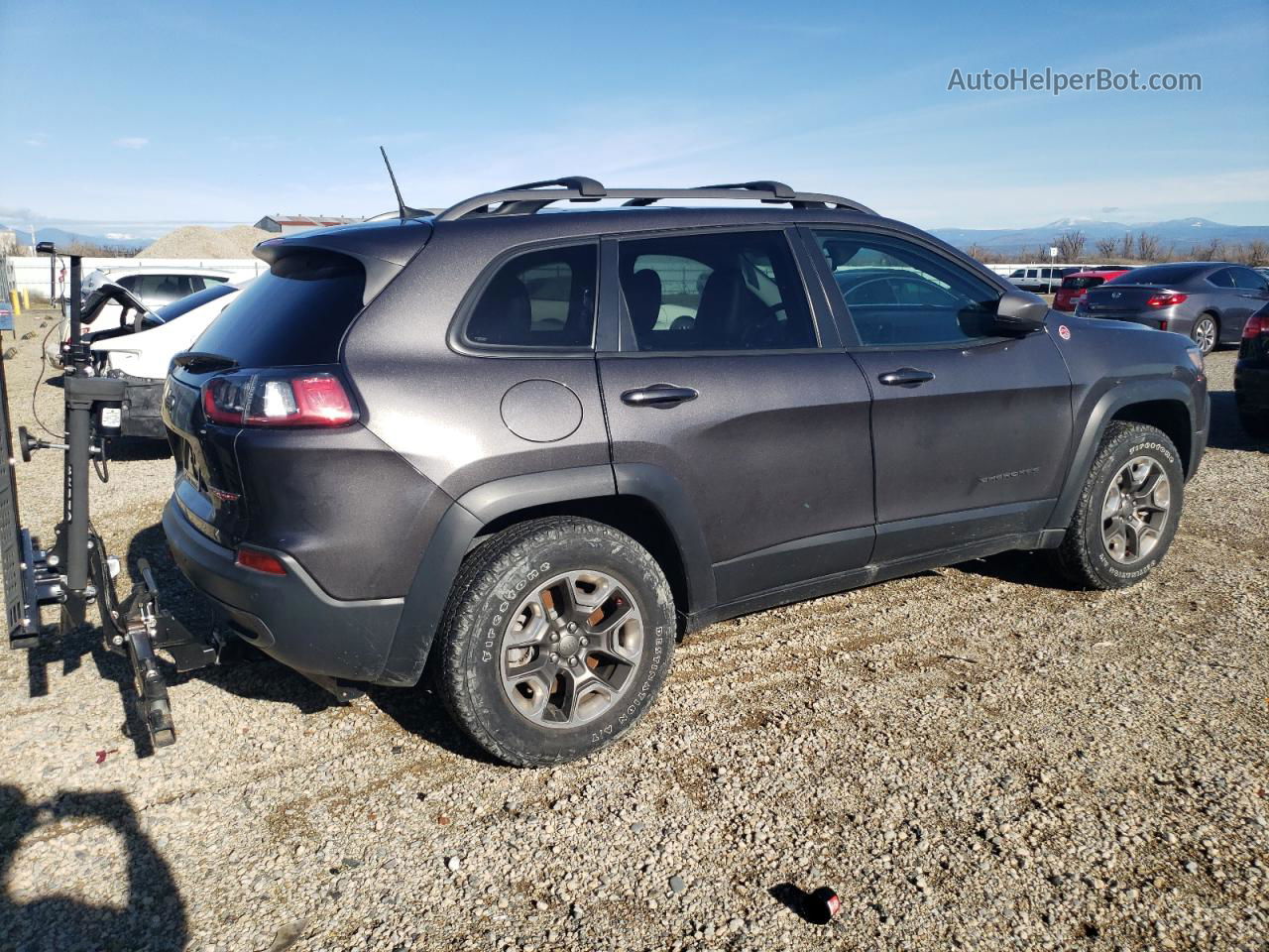 2019 Jeep Cherokee Trailhawk Gray vin: 1C4PJMBX3KD350697