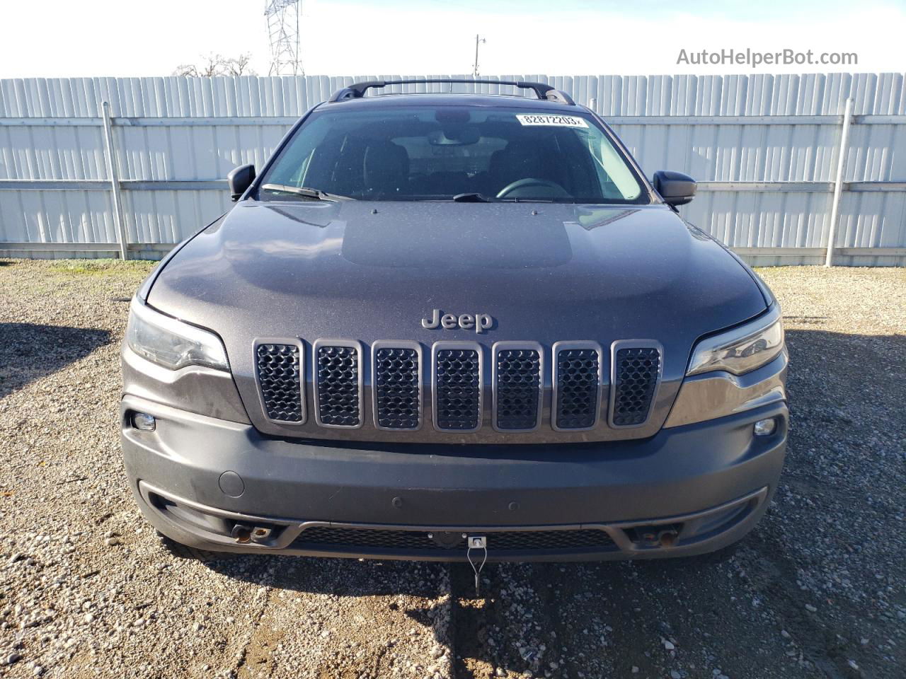 2019 Jeep Cherokee Trailhawk Gray vin: 1C4PJMBX3KD350697