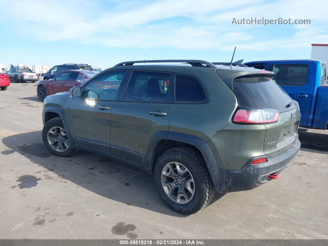 2019 Jeep Cherokee Trailhawk 4x4 Green vin: 1C4PJMBX3KD353213