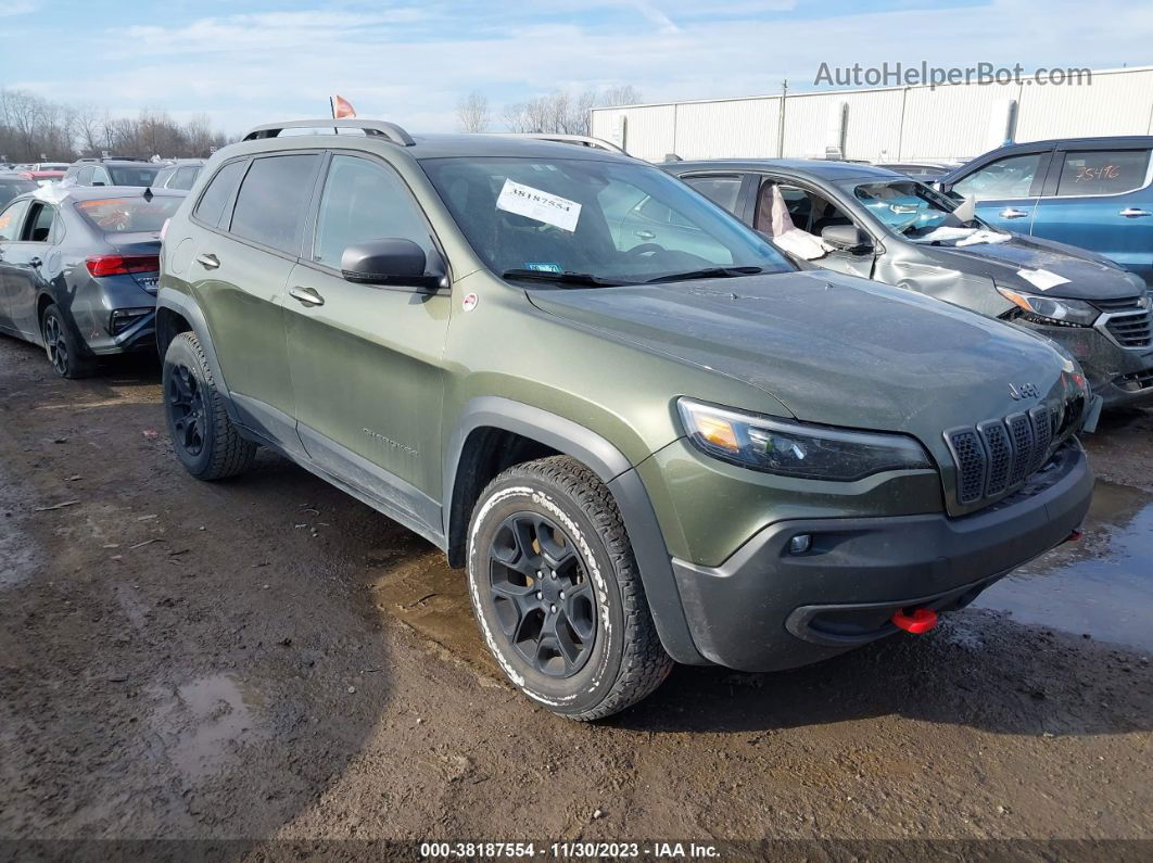 2021 Jeep Cherokee Trailhawk 4x4 Green vin: 1C4PJMBX3MD182398