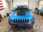 2021 Jeep Cherokee Trailhawk Blue vin: 1C4PJMBX3MD191442