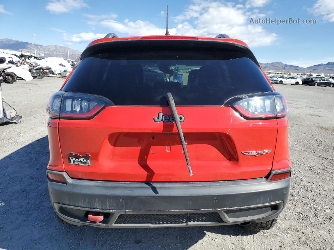 2019 Jeep Cherokee Trailhawk Red vin: 1C4PJMBX4KD136477